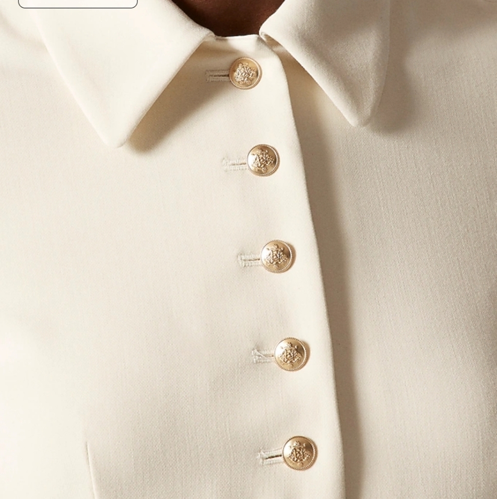 J Crew Tall Parc dress in four-season stretch CN571 Ivory NWT - Picture 2 of 9